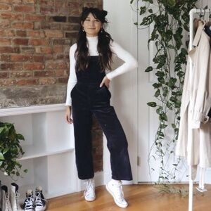 & Other Stories 🫐 Navy Blue Corduroy Wide Leg Overalls Favorite of BestDressed